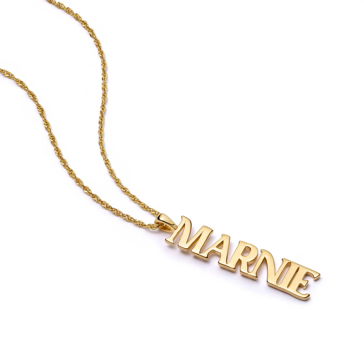 Personalised Pendant Name Necklace 18ct Gold Plate | Daisy London Jewellery