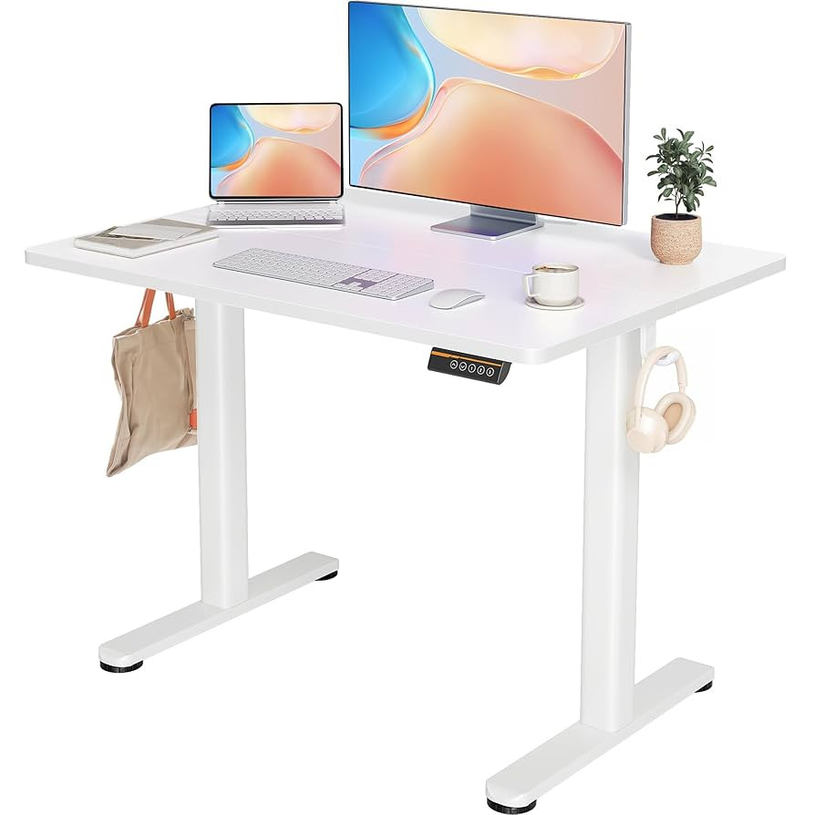 YDN Electric Standing Desk Adjustable Height, 40 x 24 Inches Stand up Desk with Cable Management,... | Amazon (US)
