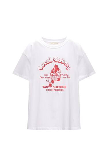 SHORT SLEEVE T-SHIRT WITH GRAPHIC | PULL and BEAR UK