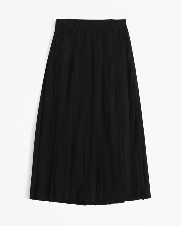 Women's Tailored Pleated Maxi Skirt | Women's Bottoms | Abercrombie.com | Abercrombie & Fitch (US)