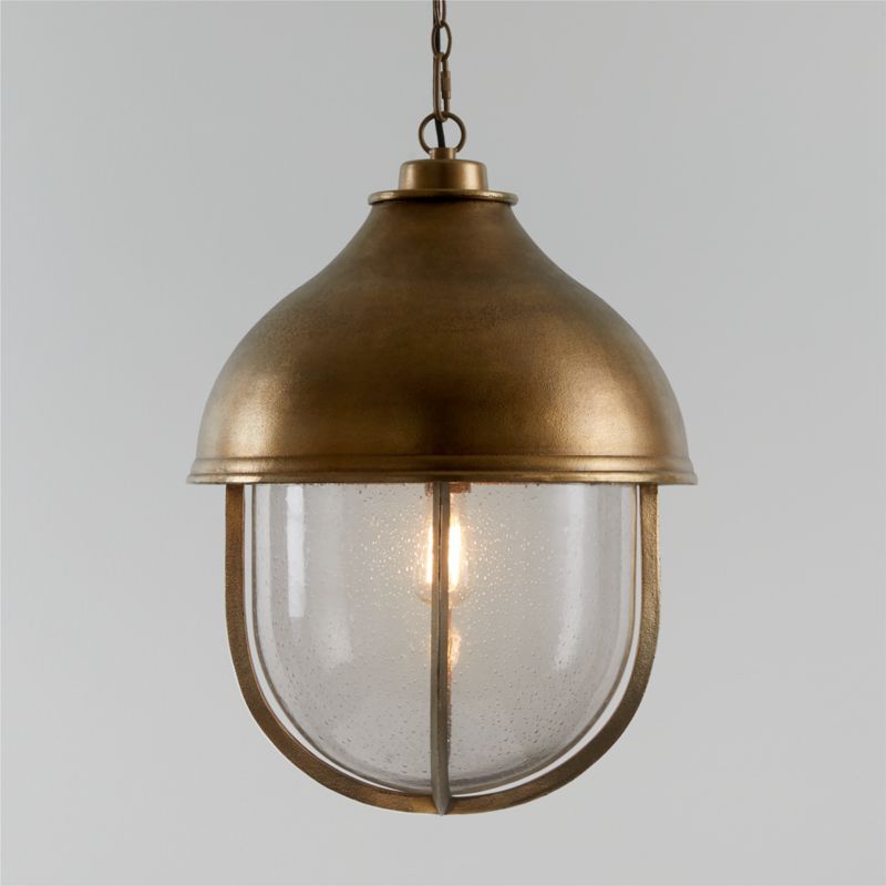 North Large Brass Cage Pendant Light by Leanne Ford + Reviews | Crate & Barrel | Crate & Barrel