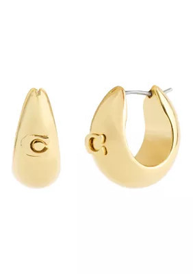 COACH C Sculpted Hoop Earrings | Belk