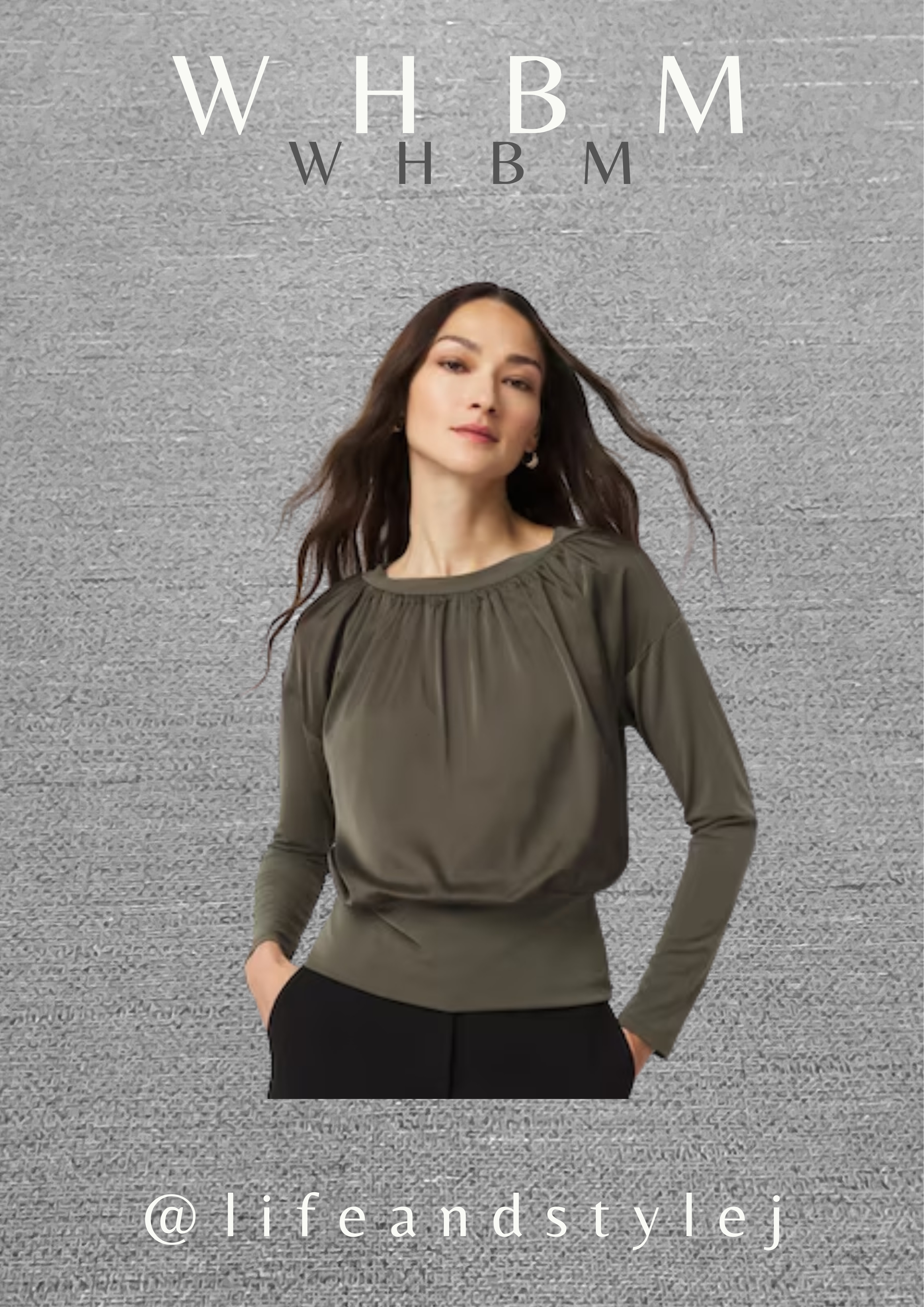 The WHBM knit mix satin top blends soft texture with subtle shine for an elevated midlife, ageless look. Style it with tailored pants or a sleek midi skirt, add neutral heels or flats, and keep accessories minimal for a modern day to night outfit. #midlifefashion #agelessstyle #elevatedbasics #modernwardrobe #effortlesschic  

 #LTKSeasonal #LTKOver40 #LTKFindsUnder100