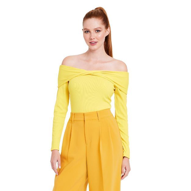 Women's Off the Shoulder Bodysuit - Sergio Hudson x Target Yellow | Target