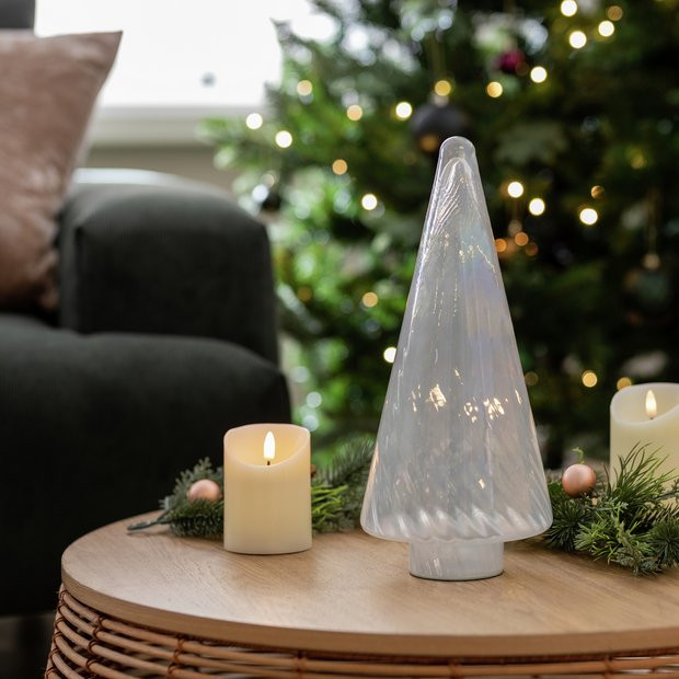 Habitat Large Glass Tree Christmas Decoration310/0103 | argos.co.uk