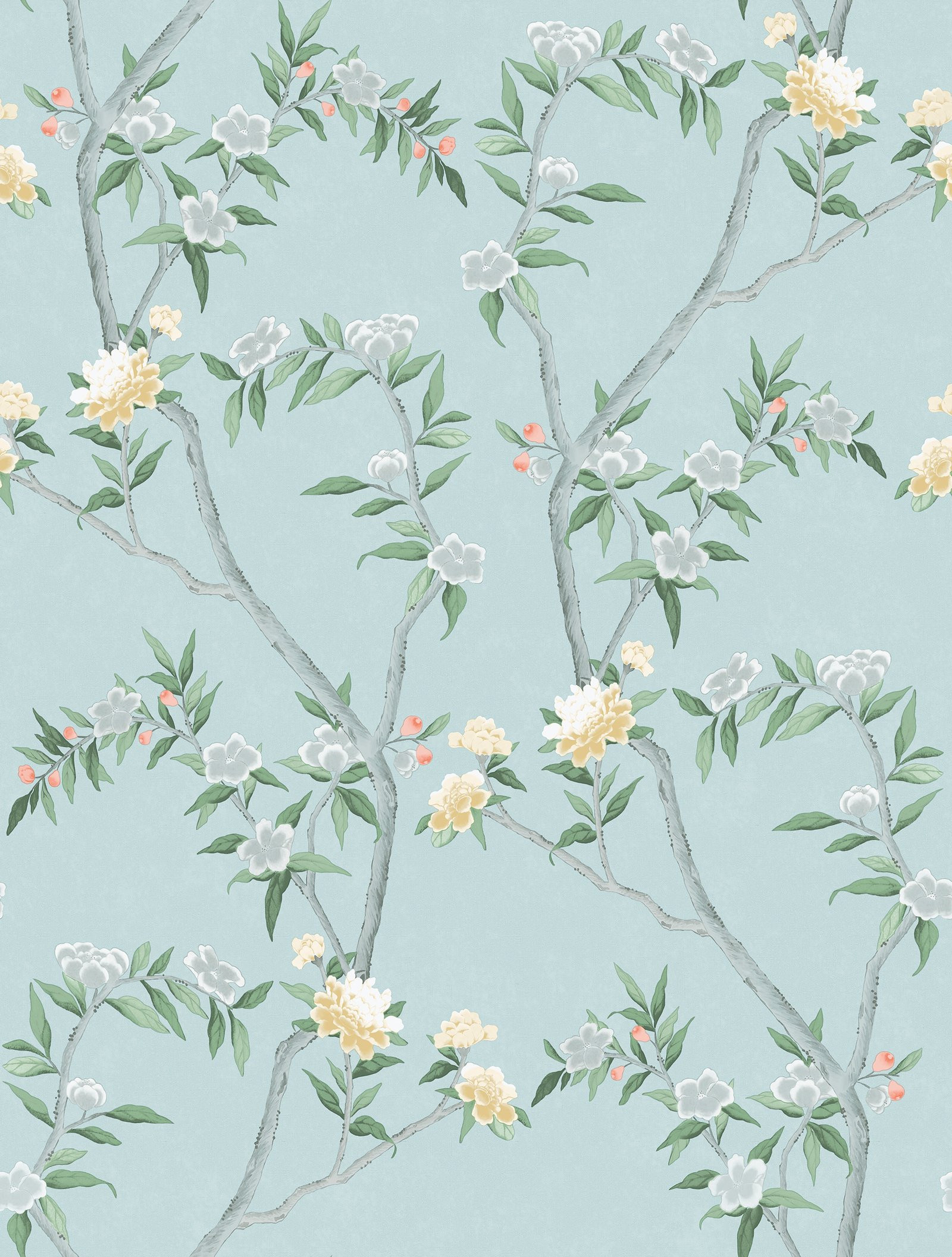 Galerie Spring Blossom Chinoiserie Blue Wallpaper one_size | 1900-1 | Lowe's