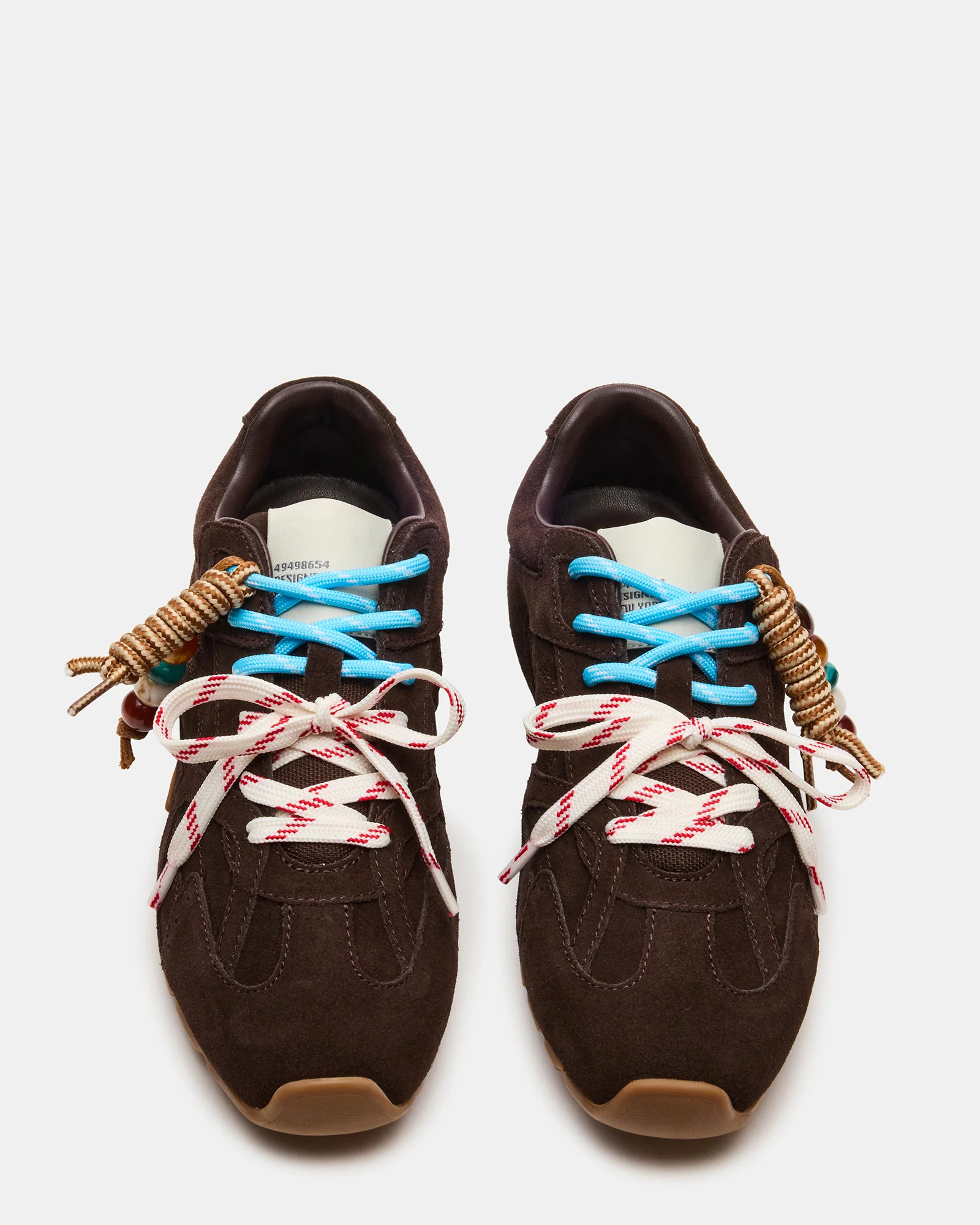 AZIEL Charm Brown Suede Low-Top Lace-Up Women's Sneakers | Steve Madden (US)