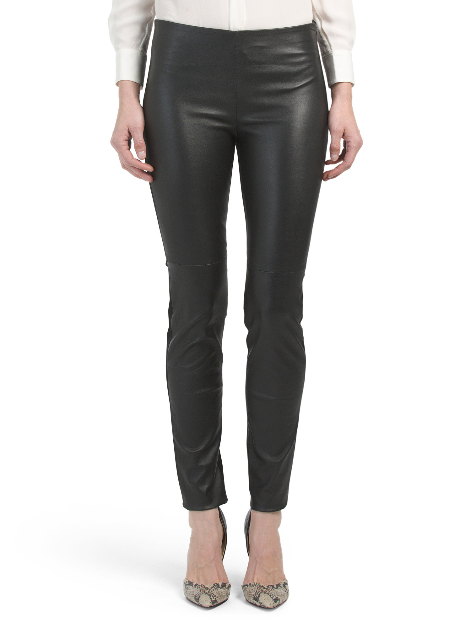Lamb Leather Front Leggings | TJ Maxx