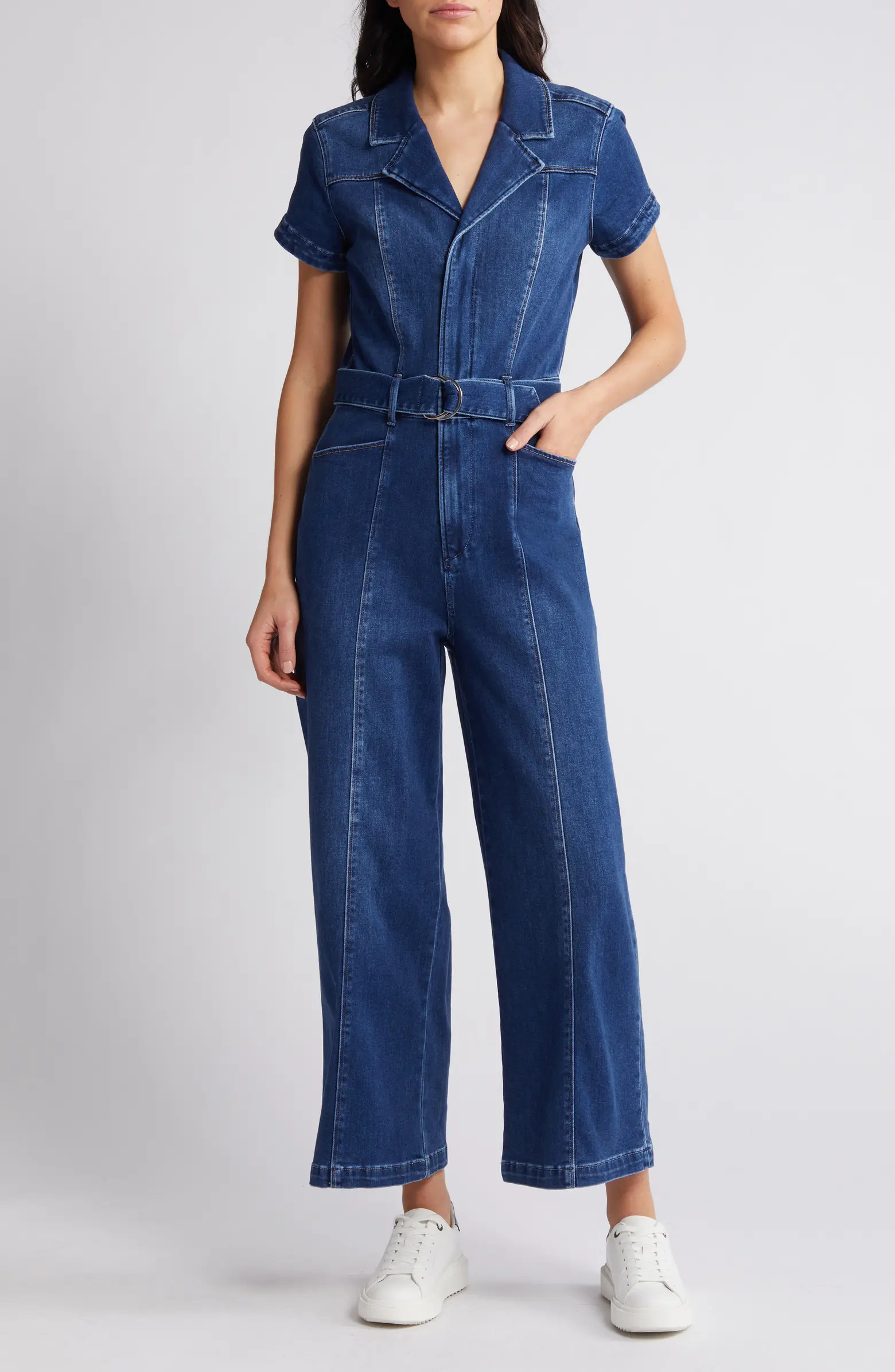 Anessa Belted Denim Jumpsuit | Nordstrom