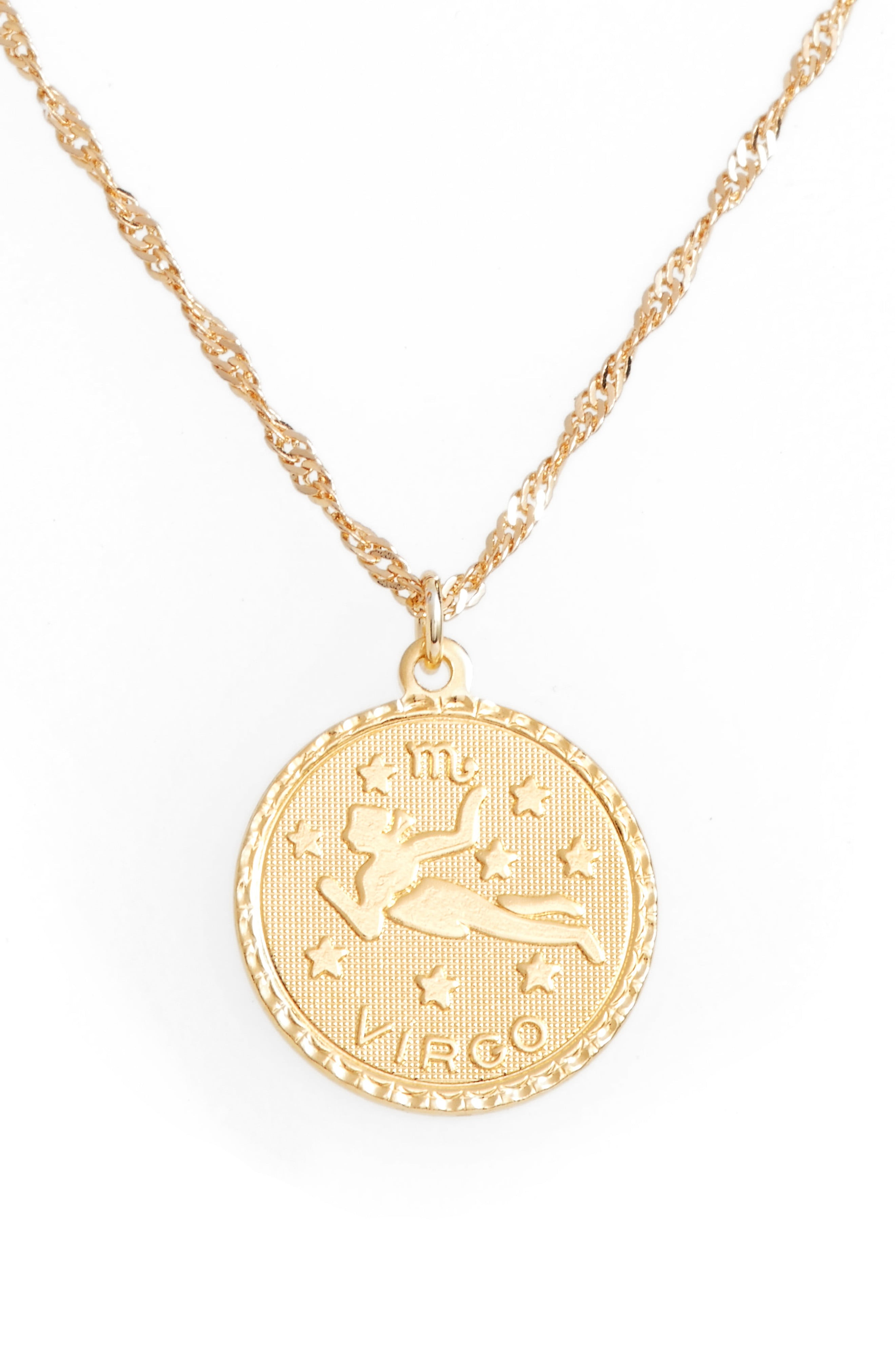 Cam Jewelry Ascending Zodiac Medallion Necklace | Nordstrom