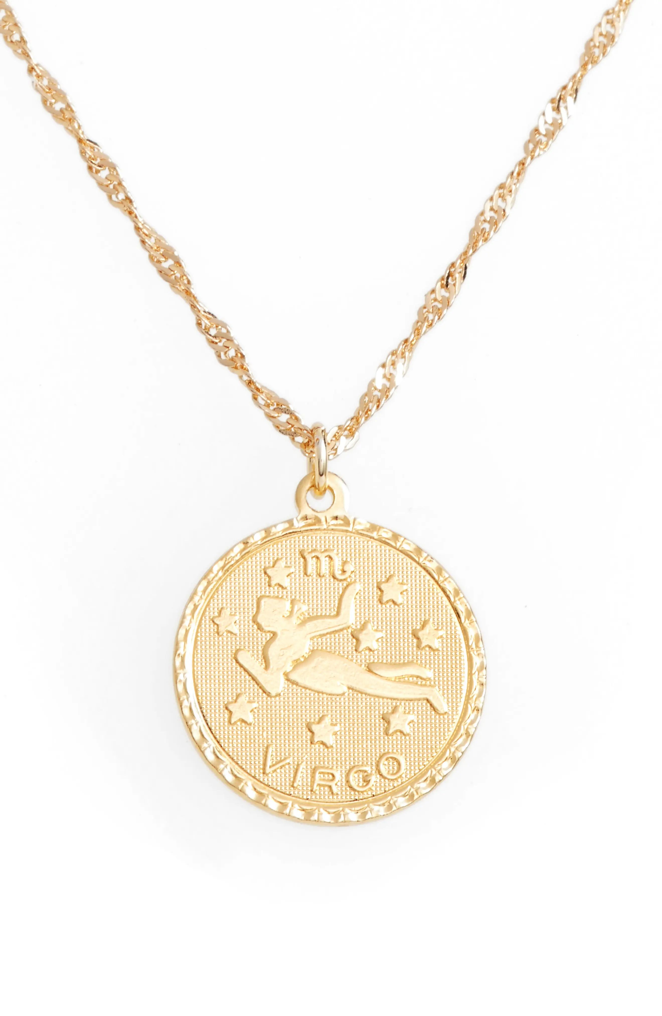 Cam Jewelry Ascending Zodiac Medallion Necklace | Nordstrom
