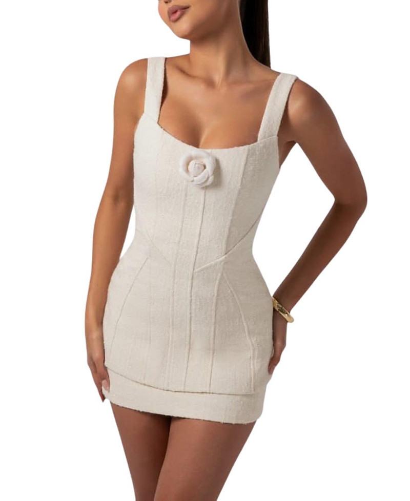 Heiress Beverly Hills Boucle Flower Mini Dress | Bloomingdale's (US)