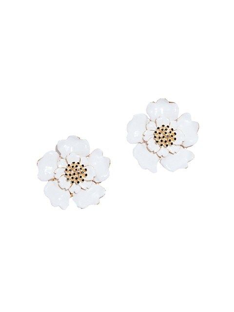 Goldtone Lacquer Flower Drop Earrings | Saks Fifth Avenue