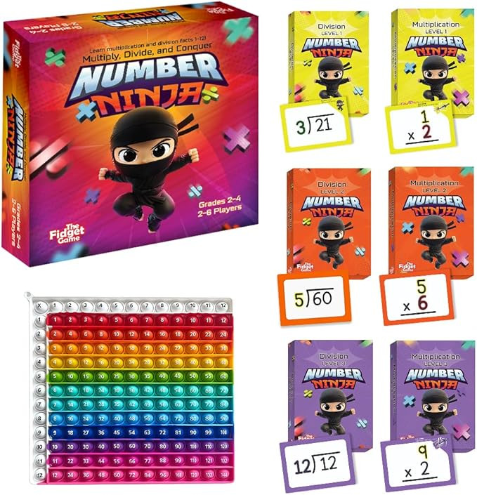 The Fidget Game Number Ninja – Multiplication & Division Game for Grades 2–4 | Fun Learning A... | Amazon (US)