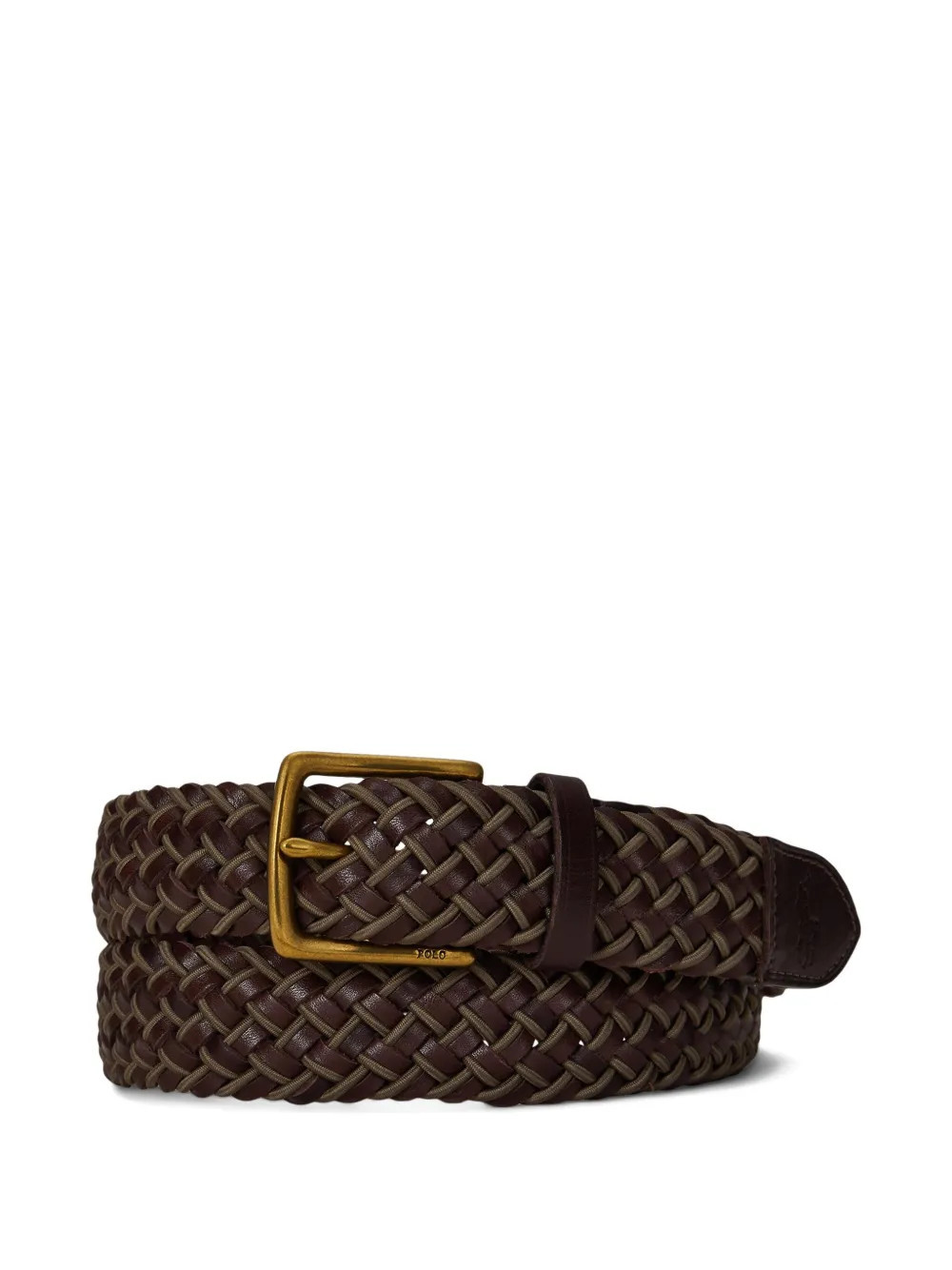 Polo Ralph Lauren braided leather belt - Brown | Farfetch Global