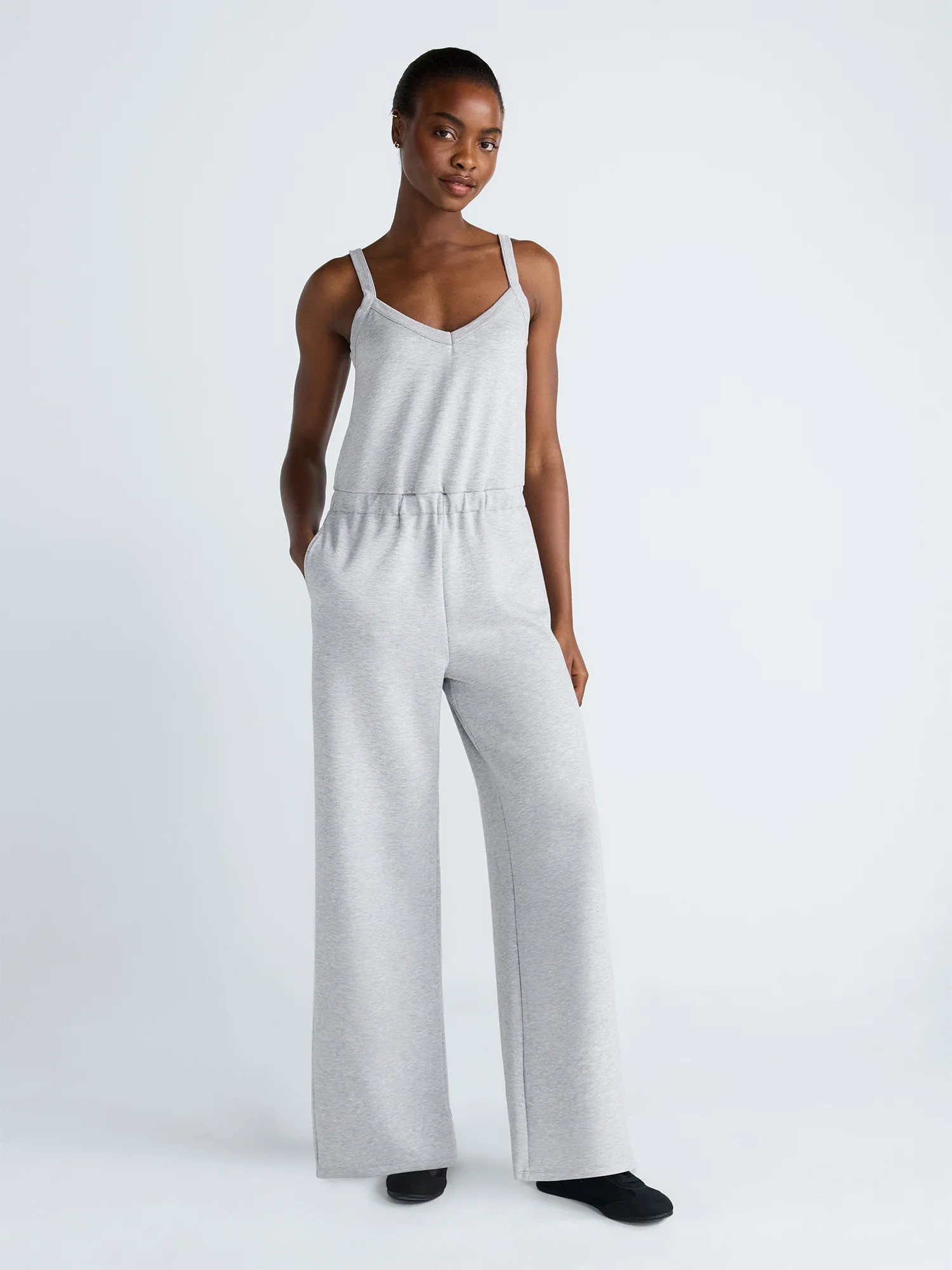 Scoop Women's and Women's Plus Scubaknit Tank Jumpsuit, Sizes XS-4X - Walmart.com | Walmart (US)