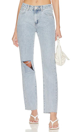Dylan Distressed Denim Jean in Light Blue Wash | Revolve Clothing (Global)