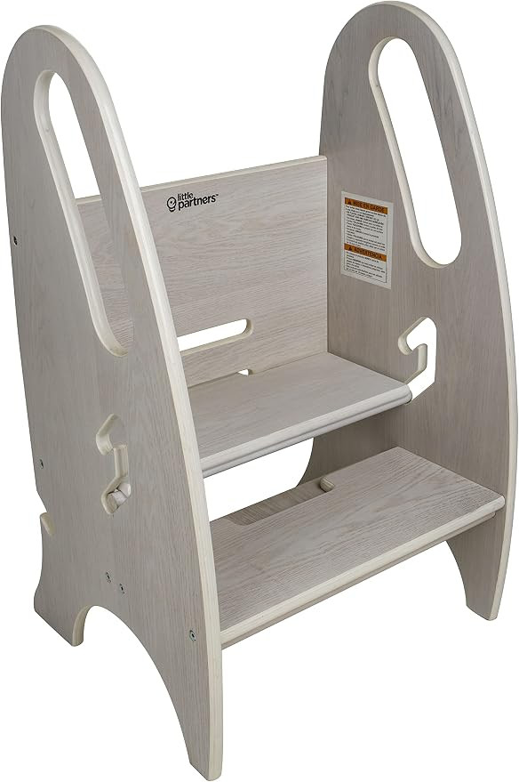 Little Partners 3-in-1 Growing Step Stool Toddler Tower Helper, Wooden Toddler Standing Stool for... | Amazon (US)