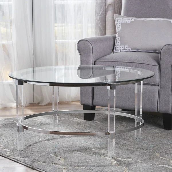 Elowen Round  Glass Coffee Table by Christopher Knight Home | Bed Bath & Beyond