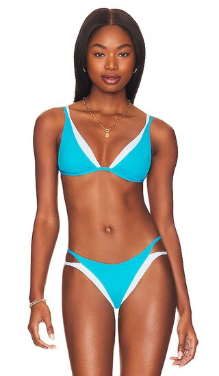Fused Finneas Bikini Top in Electric Blue & Sky Blue | Revolve Clothing (Global)