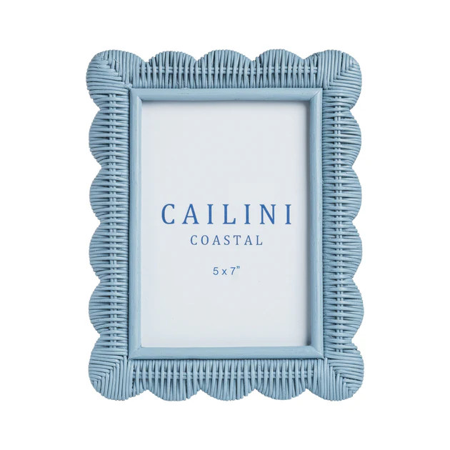 Surfside Scallop Rattan Photo Frame | Cailini Coastal