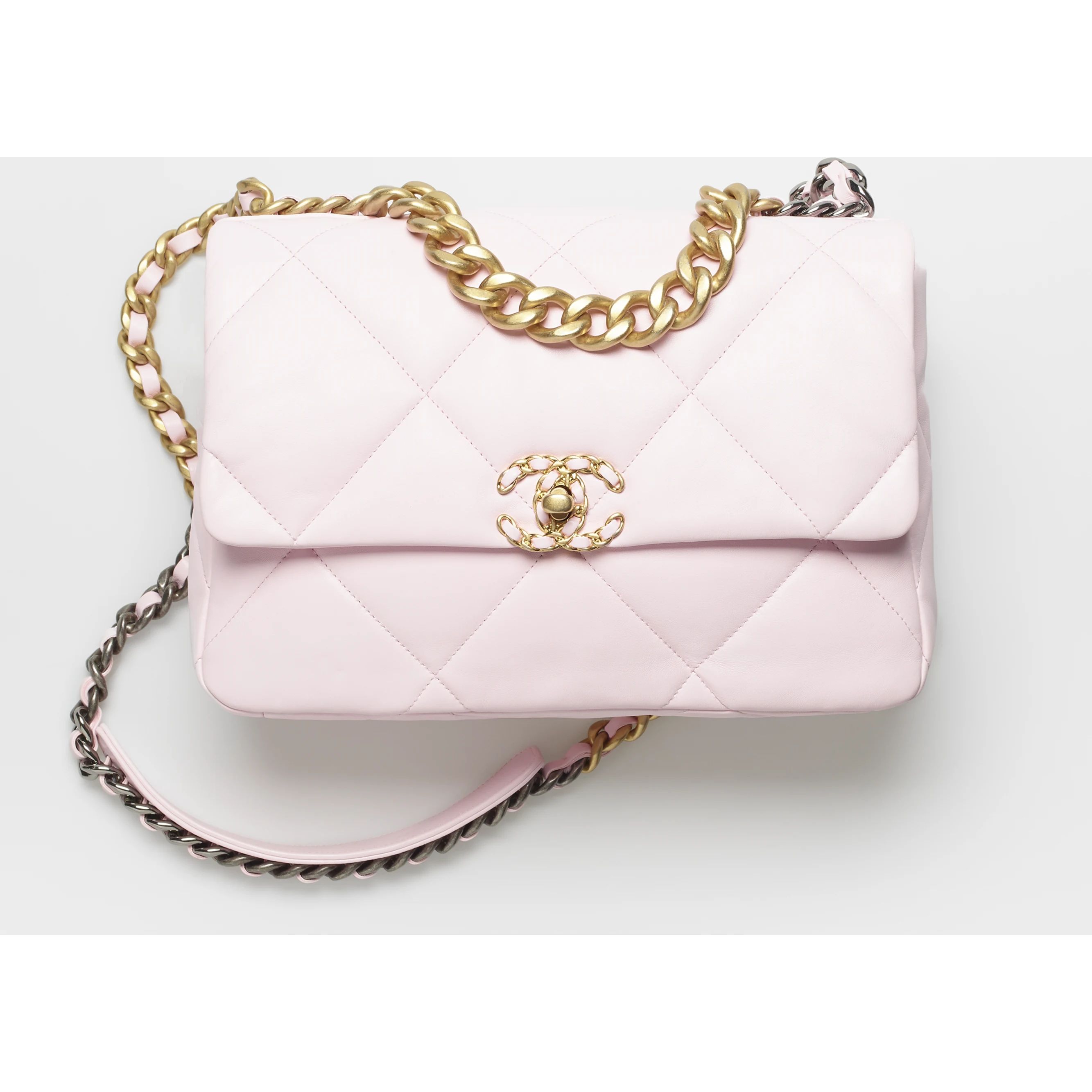 CHANEL 19 Large Handbag - Lambskin, gold-tone, silver-tone & ruthenium-finish metal — Fashion |... | Chanel, Inc. (US)