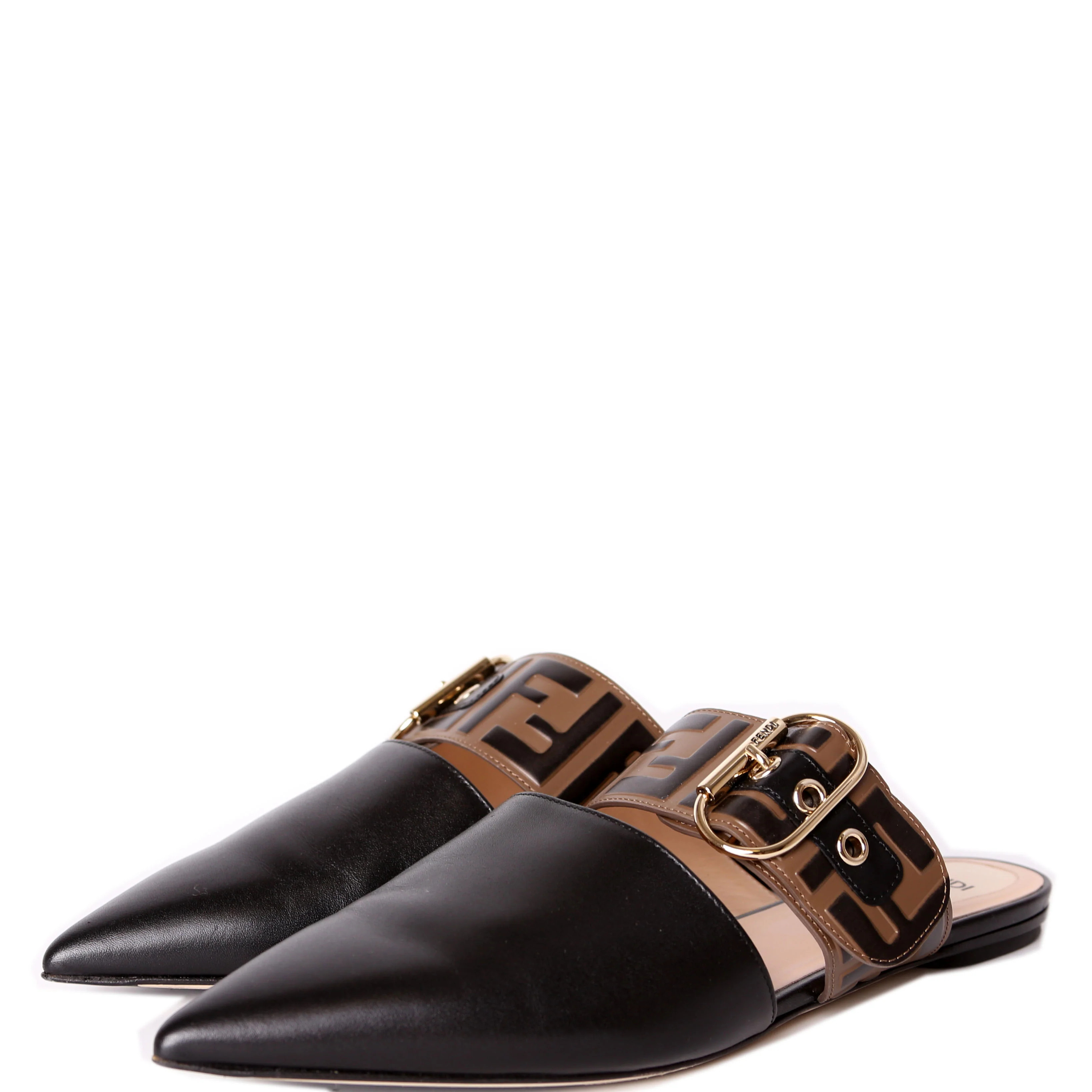 FF Pointed Toe Mules Size 39.5 | Keeks Designer Handbags