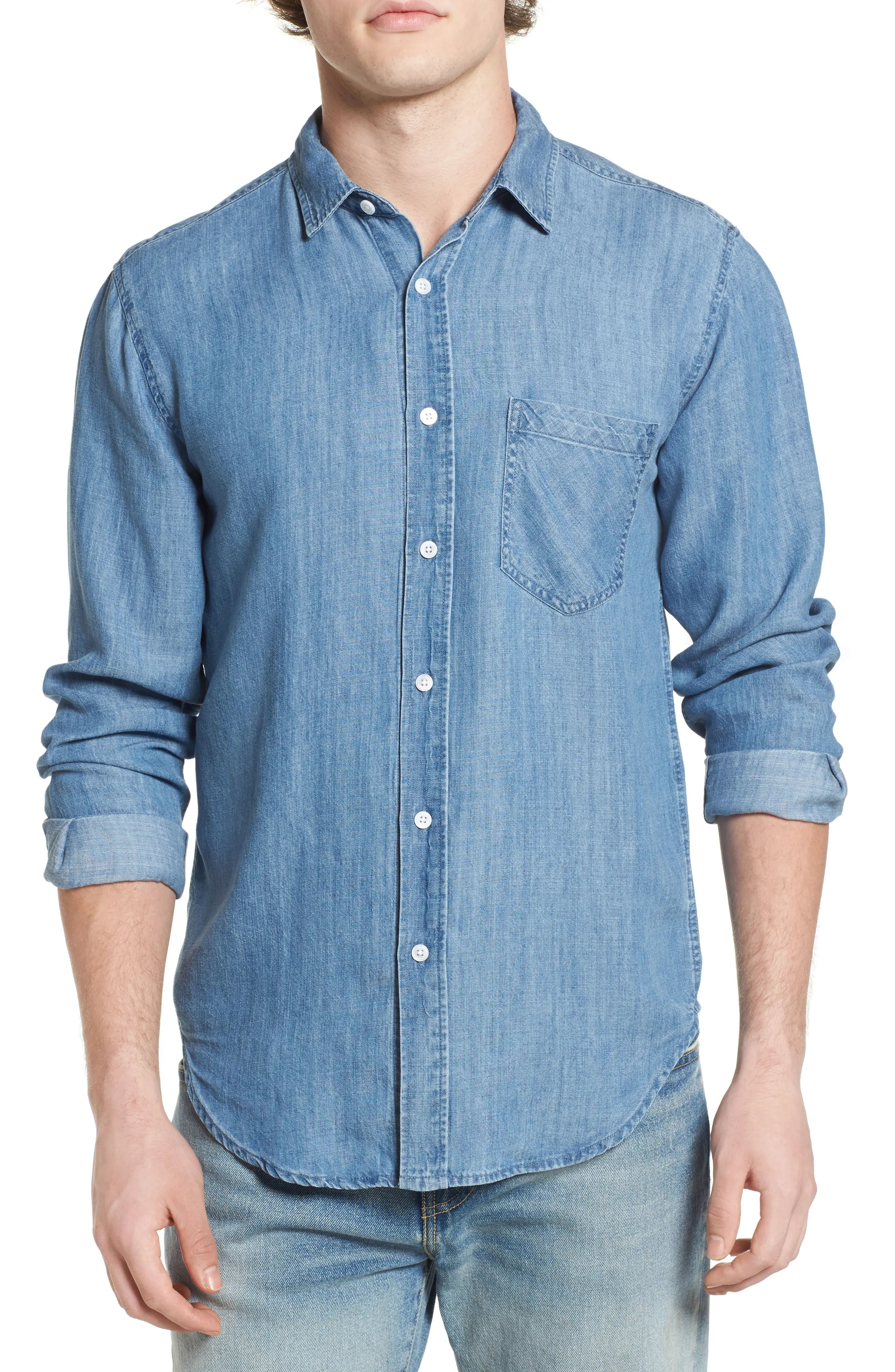 Men's Rails Colton Denim Shirt, Size XX-Large - Blue | Nordstrom