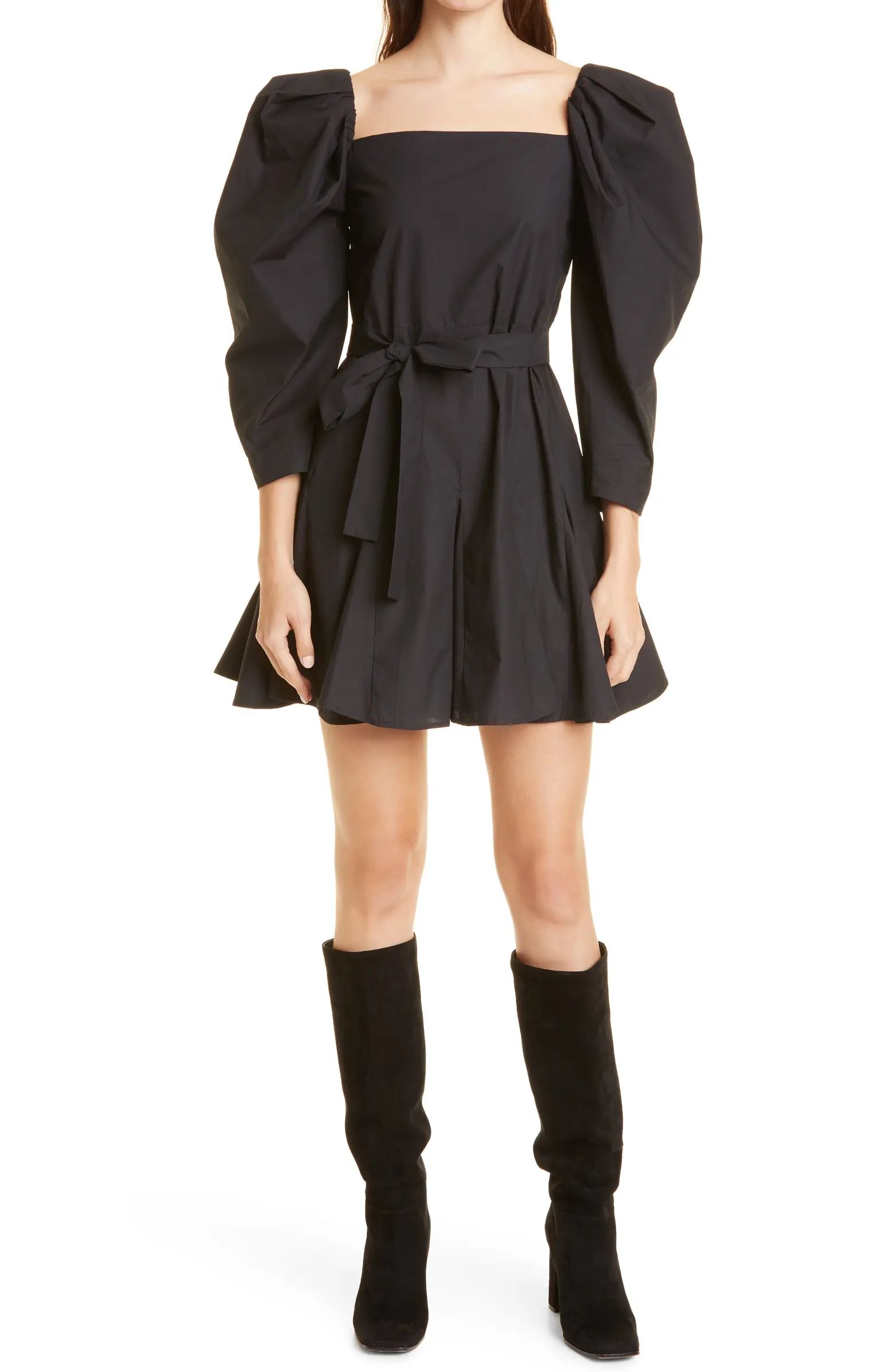 Anais Puff Sleeve Tie Waist Minidress | Nordstrom