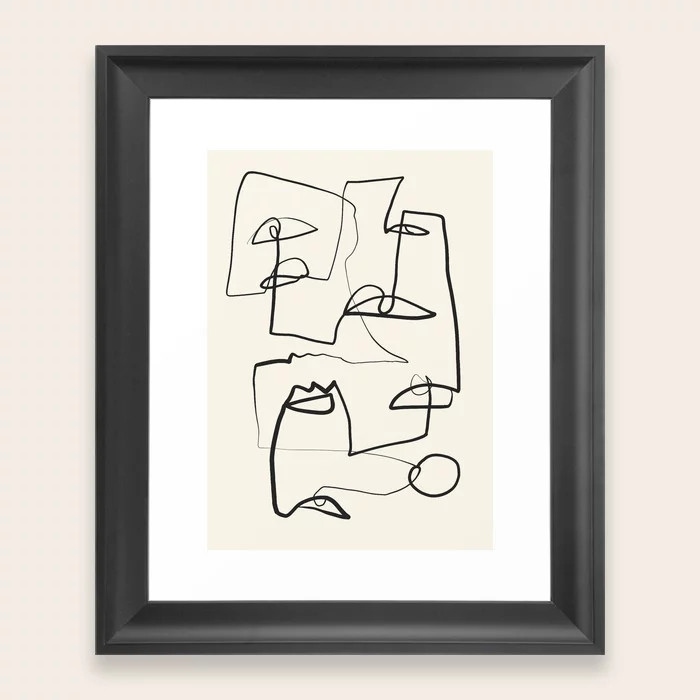 Abstract line art 12 Framed Art Print | Society6