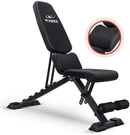 FLYBIRD Adjustable Bench,Utility Weight Bench for Full Body Workout- Multi-Purpose Foldable incline/ | Amazon (US)