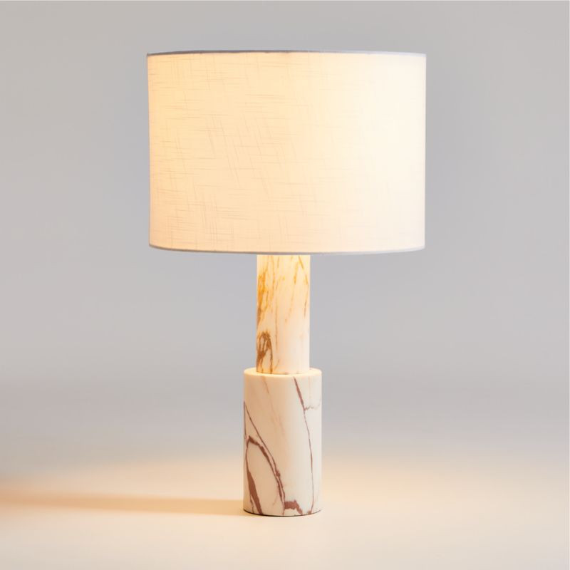 Jorgen Golden Calacatta Marble Table Lamp 28" + Reviews | Crate & Barrel | Crate & Barrel