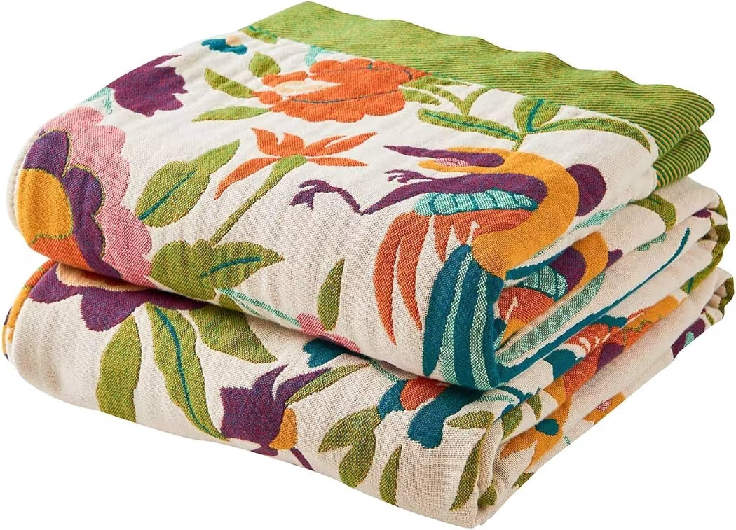 Boho Throw Blanket for Bed, 100% Cotton Soft Rustic Quilt Fall Blanket, 60"x80" Floral Printed Fa... | Amazon (US)