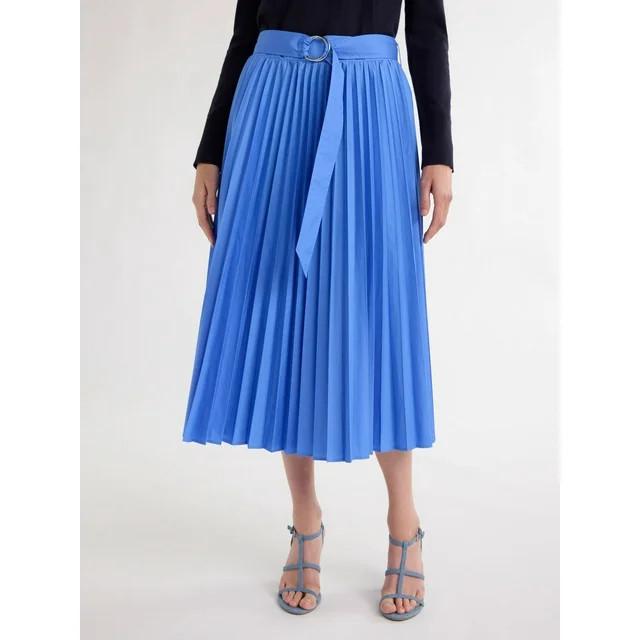 Free Assembly Women's Sunburst Pleat Maxi Skirt, Sizes XS-XXXL | Walmart (US)