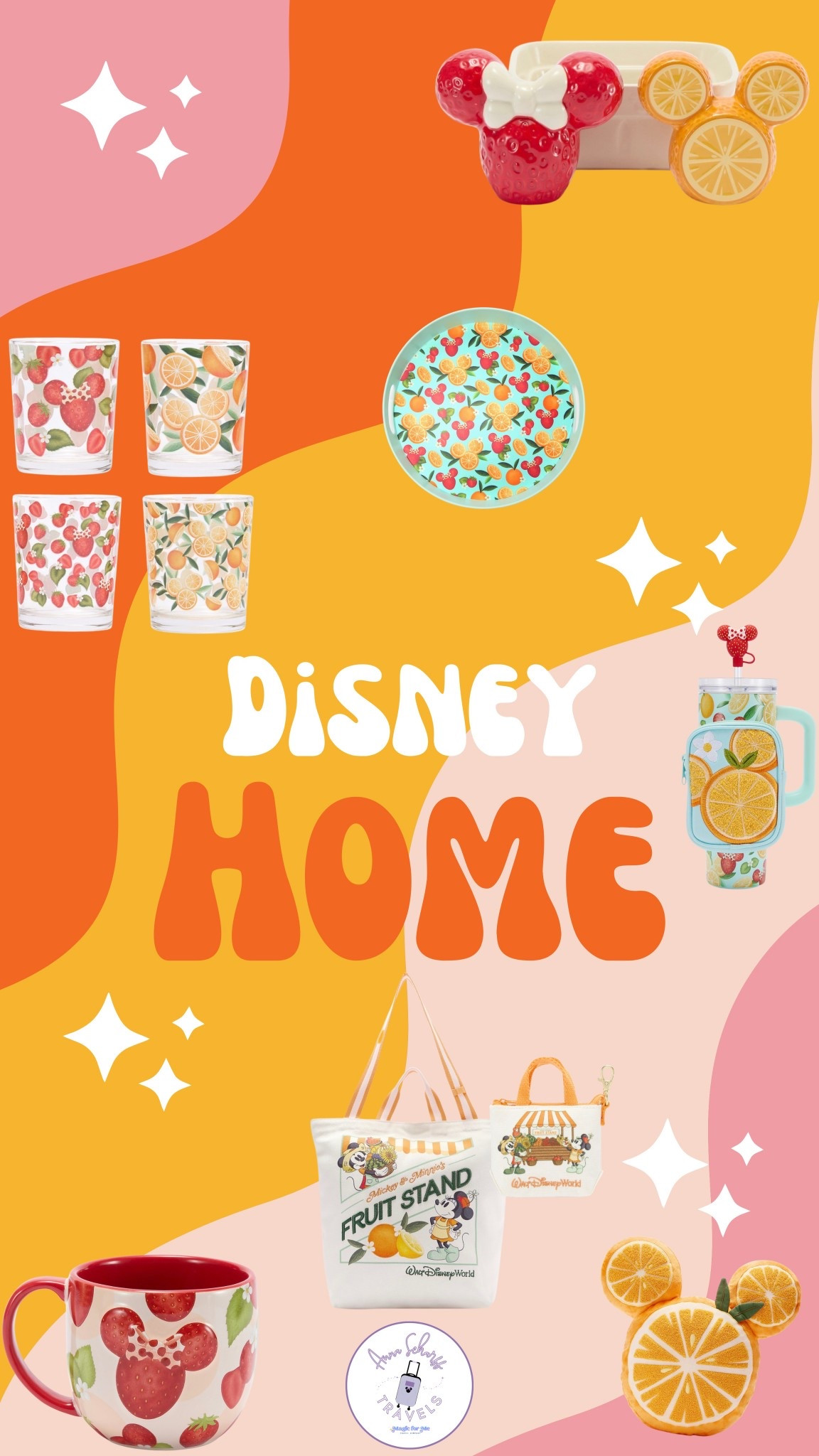 NEW disney mickey and minnie strawberry and orange collection
