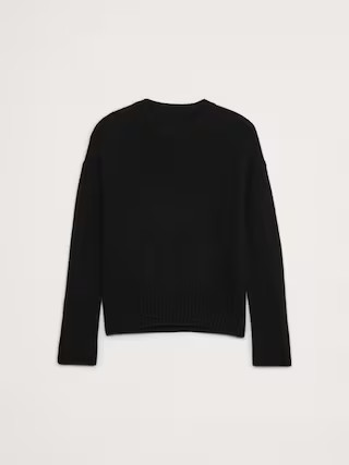 Oversized Midweight Cashmere Crew-Neck Sweater | Banana Republic (US)