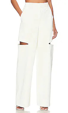 AFRM Kimmie Pants in Matte White from Revolve.com | Revolve Clothing (Global)