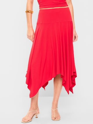 Handkerchief Hem Midi Skirt | Old Navy (CA)