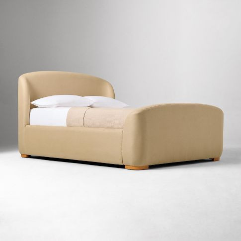 Pierce & Ward Upholstered Sleigh Bed | West Elm (US)
