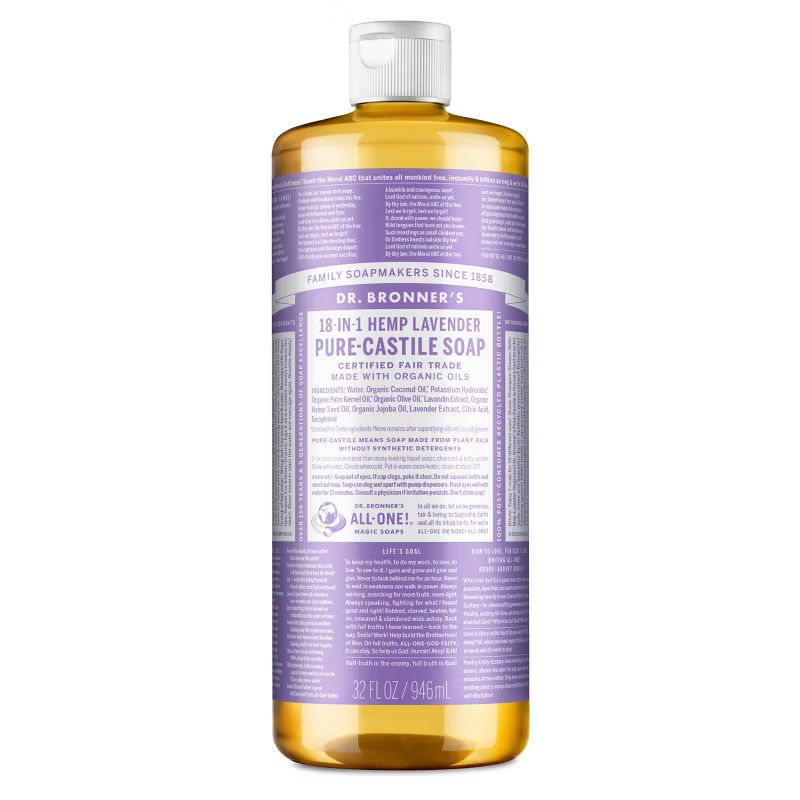 Dr. Bronner's 18-In-1 Hemp Pure-Castile Liquid Soap - Lavender - 32 fl oz | Target