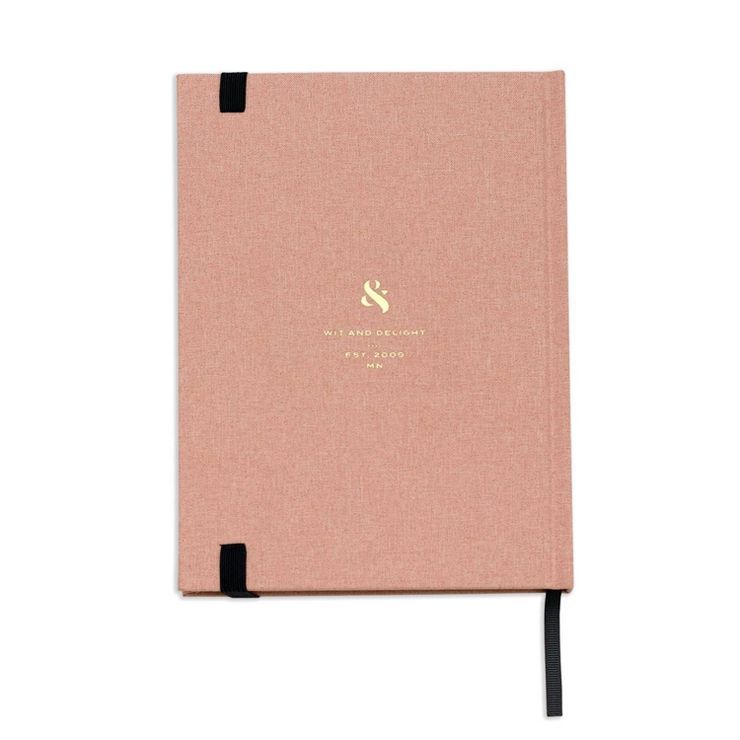 Wit & Delight Lined Journal Pink Linen Note to Self | Target