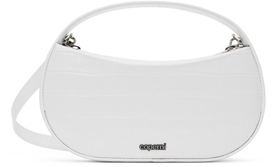 Coperni White Croco Small Sound Swipe Bag | SSENSE