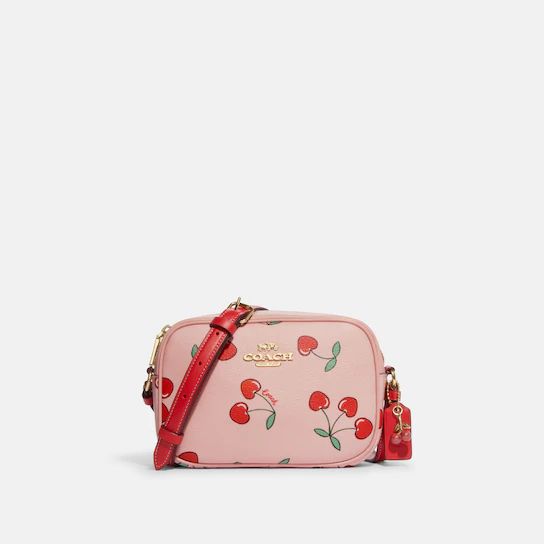 Mini Jamie Camera Bag With Heart Cherry Print | Coach Outlet