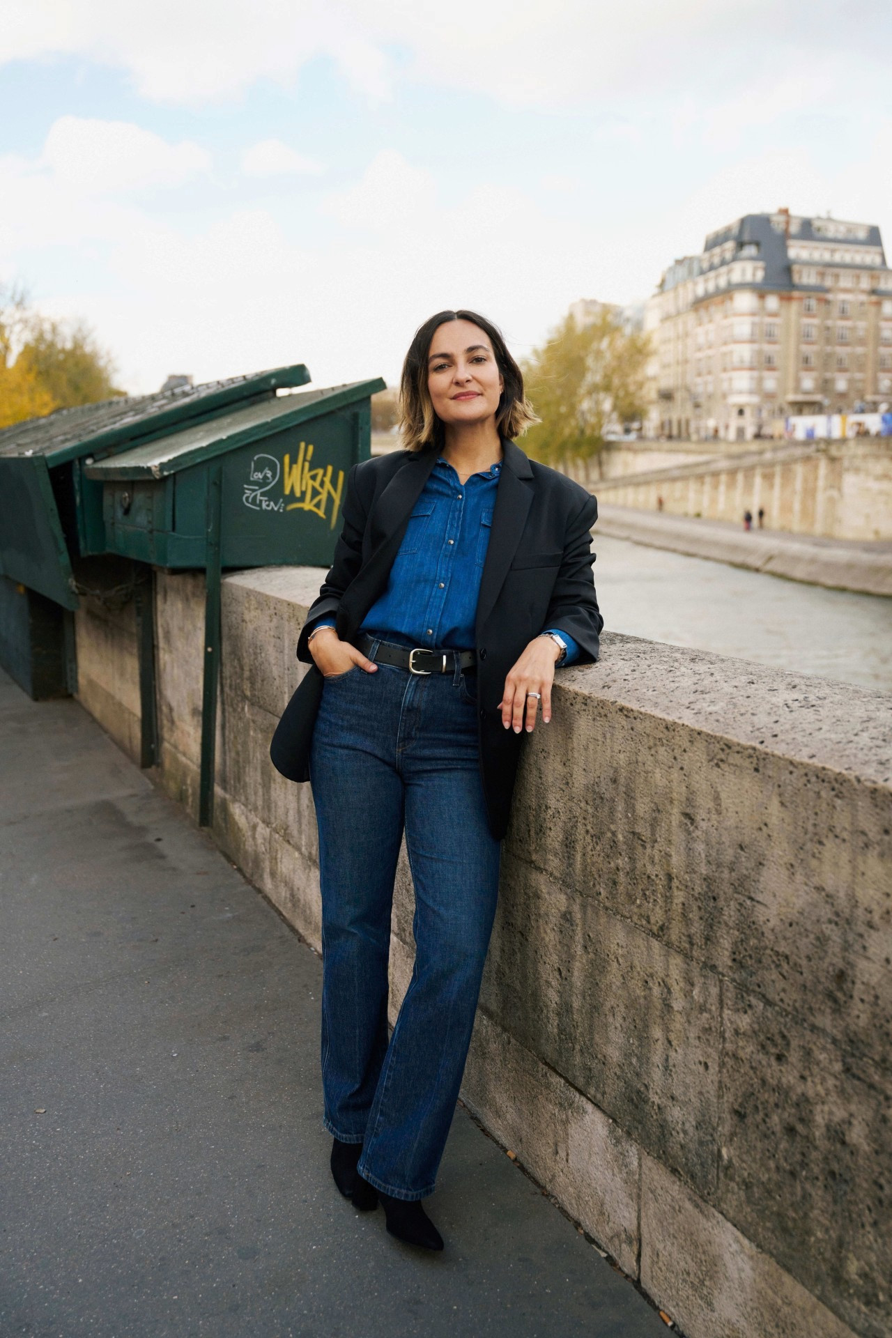 An easy denim on denim outfit idea for winter 💫   

 #LTKgrwm #LTKootd #LTKTravel