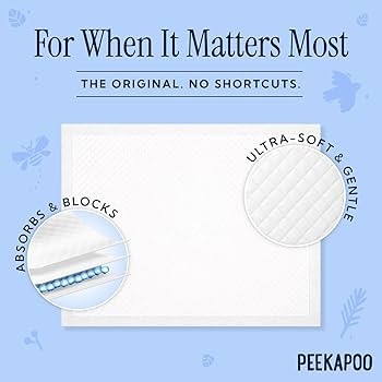 Peekapoo - The Original Disposable Baby Changing Pad Liners \u2013 50 Pack | Super Soft, Waterpro... | Amazon (US)