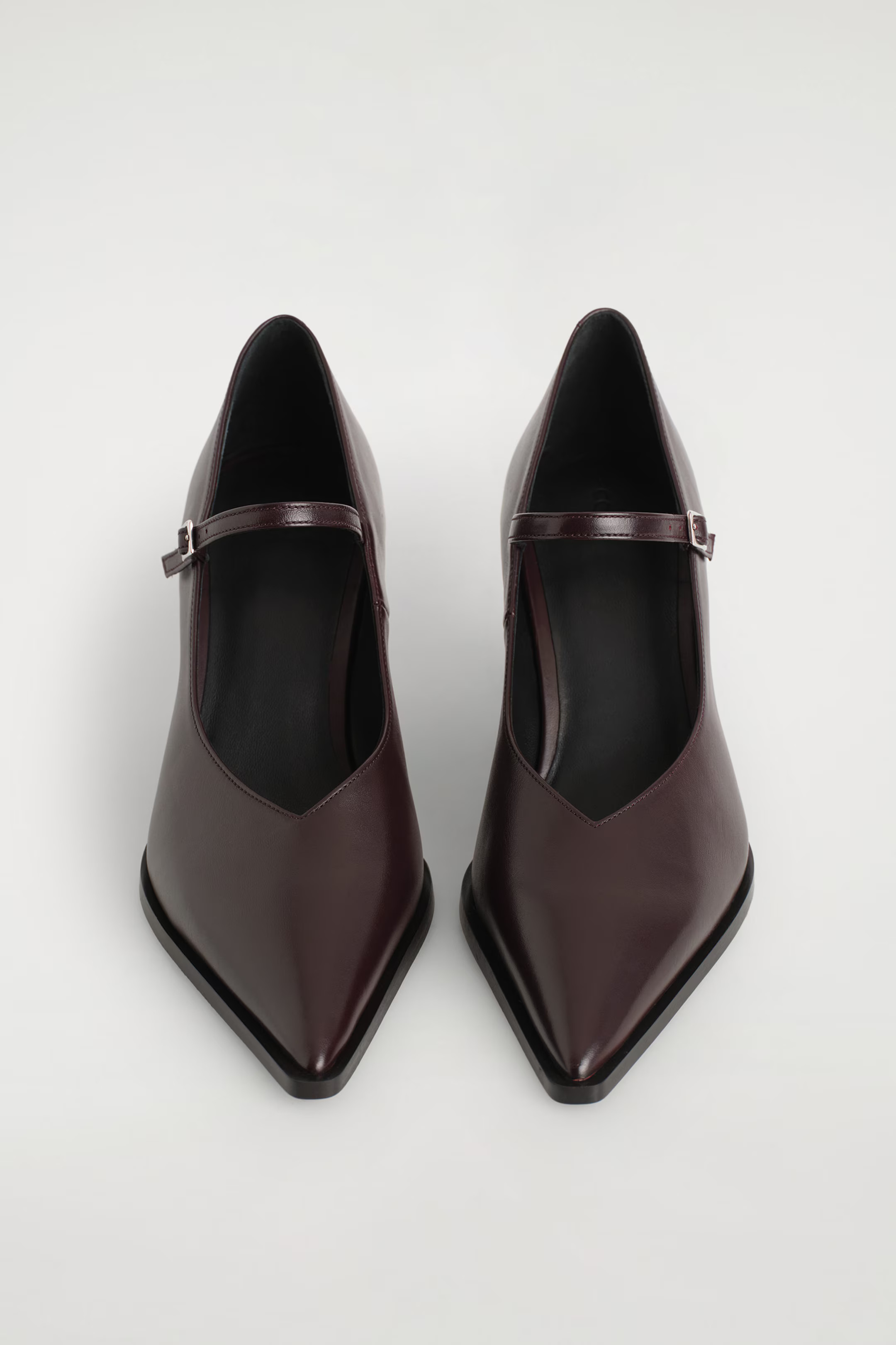 LEATHER HEELED MARY JANE SHOES - DARK BROWN | COS US | COS (US)