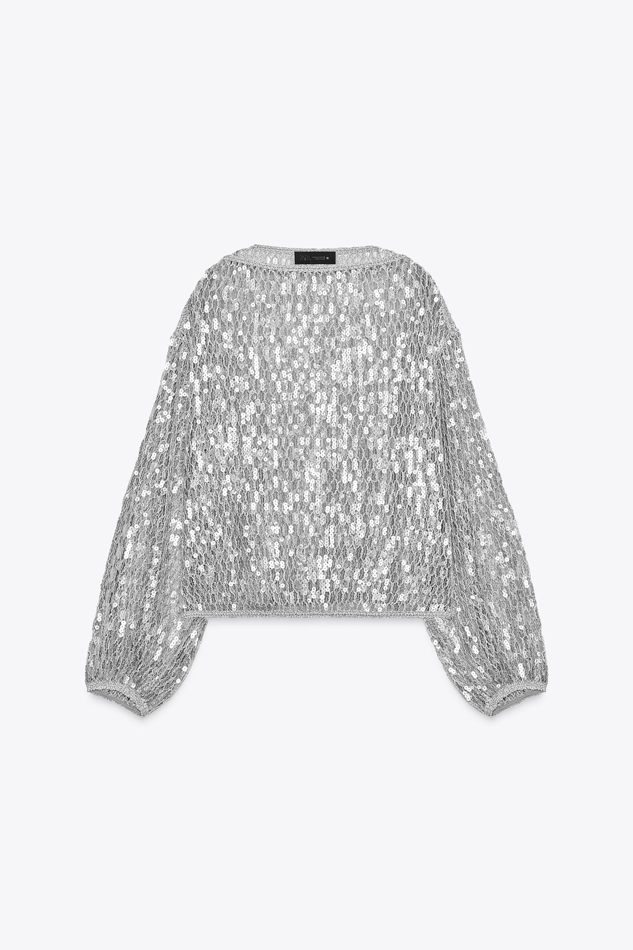 ZW COLLECTION SEQUIN TOP | Zara UK