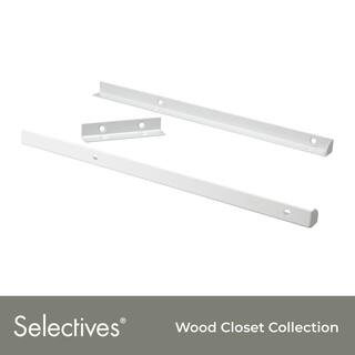 Selectives 14 in. L White Steel Fixed Mount Shelving Standard Support Bracket Kit | The Home Depot
