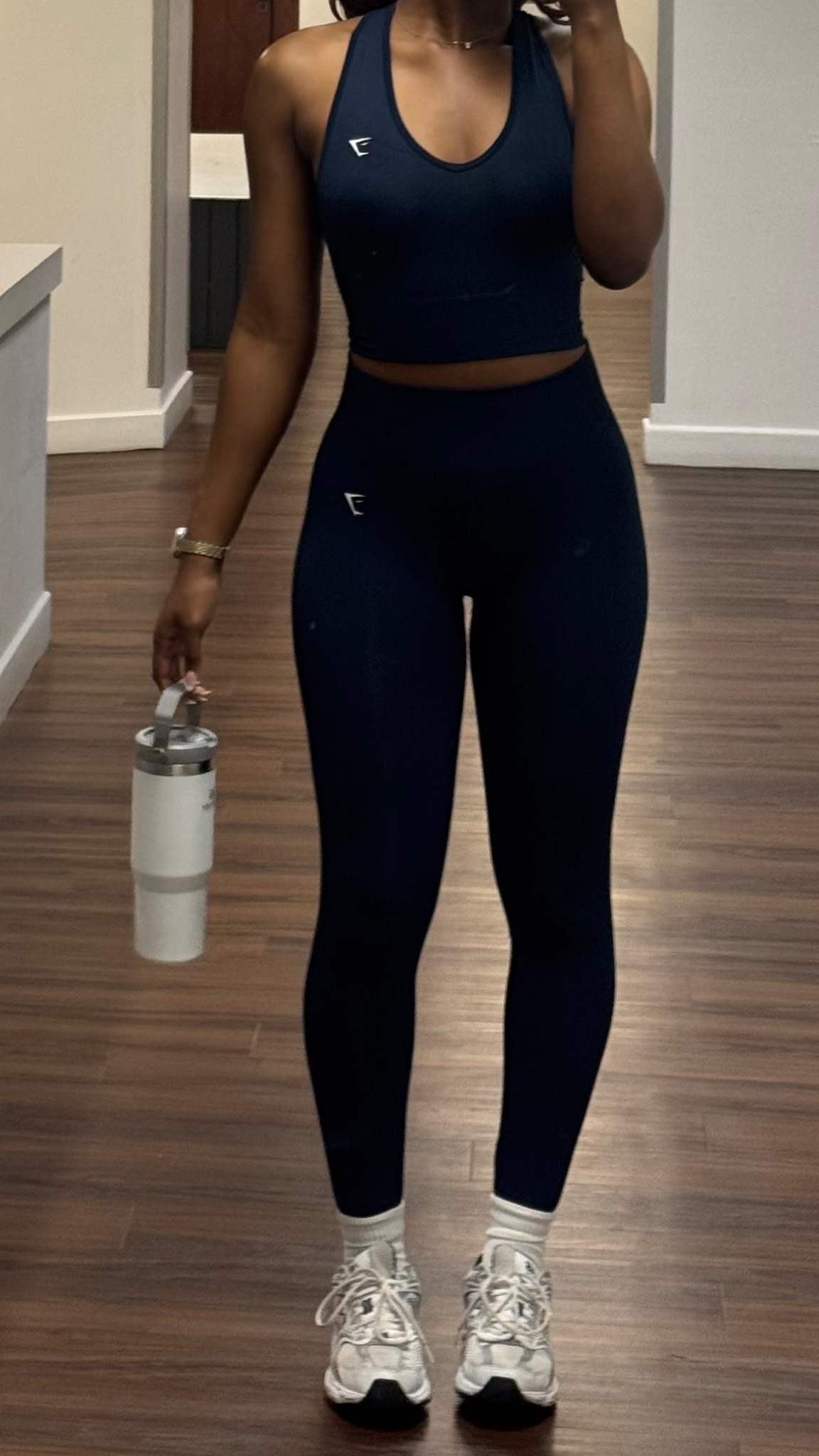 gymshark blue workout set