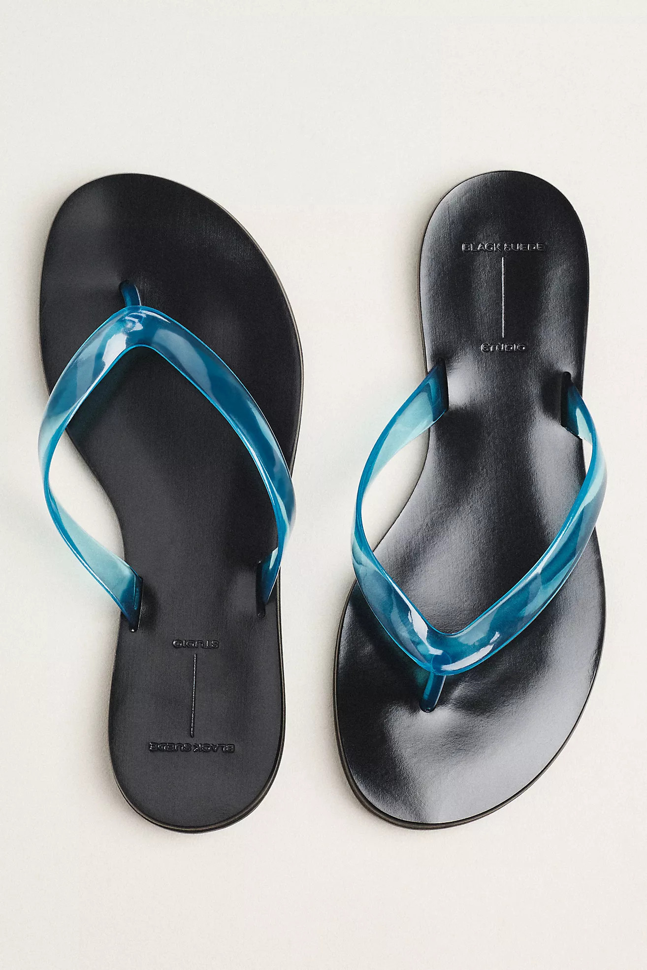 Black Suede Studio Jelly Thong Sandals | Anthropologie (US)